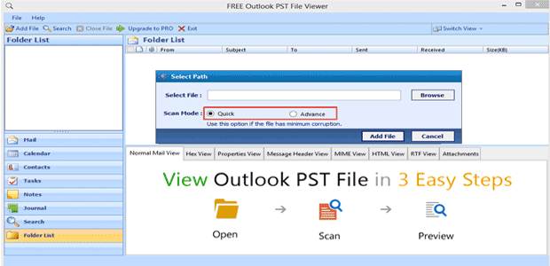Download for FREE Viewer for PST Viewer